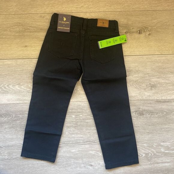 U. S.POLO ASSN. Boys straight twill pant 5 pocket Jeans Black SZ 5 NWT‎ - Picture 6 of 6